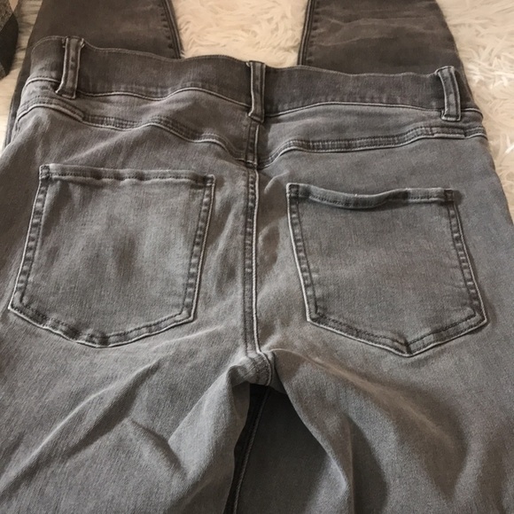 SPANX Gray Distressed Skinny Denim Jegging - Picture 8 of 15